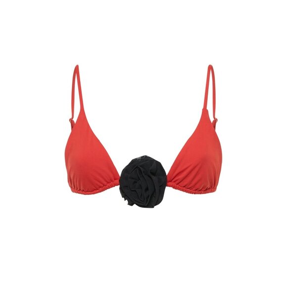 WeWoreWhat Cooper Bikini Top in Barn Red XSmall New Womens Swimsuit - Picture 9 of 11